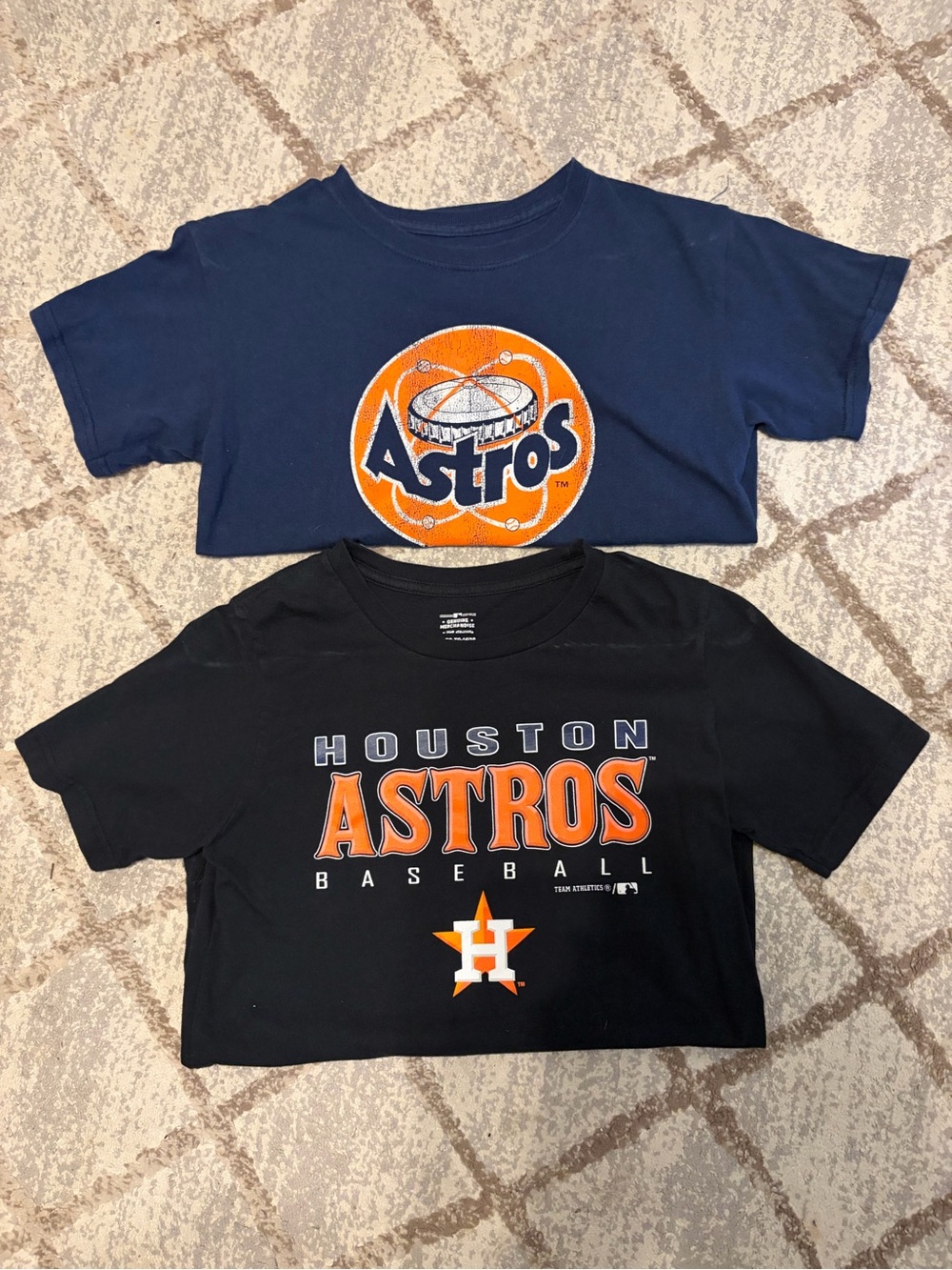Houston Astros Kids Short Sleeve Tee Set - Navy & Black
